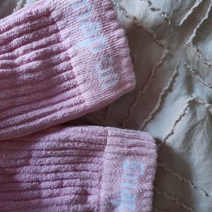 Women's snap on pink socks